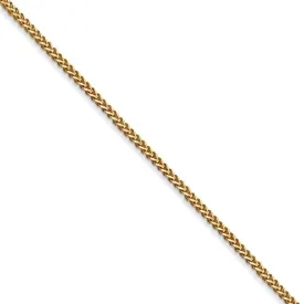 1.1mm 14k Yellow Gold Solid Franco Chain Necklace