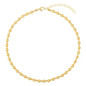 14K Gold Filled 5mm 16" 2" Beaded Bar Necklace