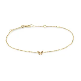 14k Itty Bitty Butterfly Bracelet