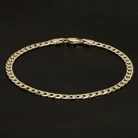 4mm Gold Filled Bonded Cuban Curb Bracelet Classic 8 Inches