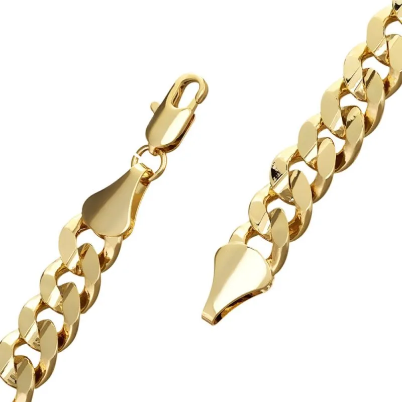 9mm Gold Filled Bonded Cuban Curb Bracelet 6/8/9 Inches