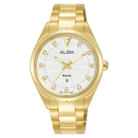 Alba Signa Analogue Stainless Steel Champagne Dial Watch AH7BP4X