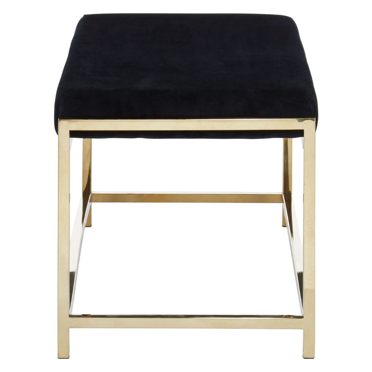 Allure Black Seat /Gold Finish Frame Bench