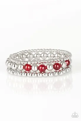 Always on the GLOW Red Paparazzi Bracelet