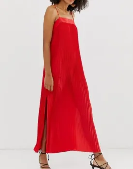 & Other Stories Plissé Pleated Midi Dress