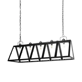 Antigon Chandelier Black Metal | Glass