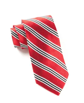 Bar Stripes Red Tie