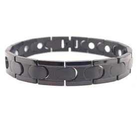 Black Stainless Steel Magnetic Bracelet / MBS0038