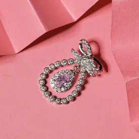 Diamond Ribbon Bowknot Charm Anti-Tarnish | Size: 24mm | 1PC