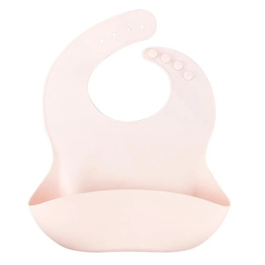 Glitter & Spice Silicone Food Bib - Delicate Pink