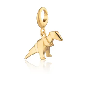 Gold Plated Origami T-Rex Charm