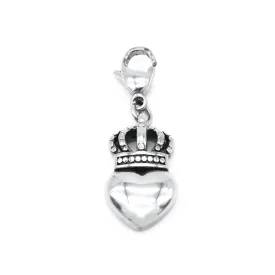 Heart with Crown Charm