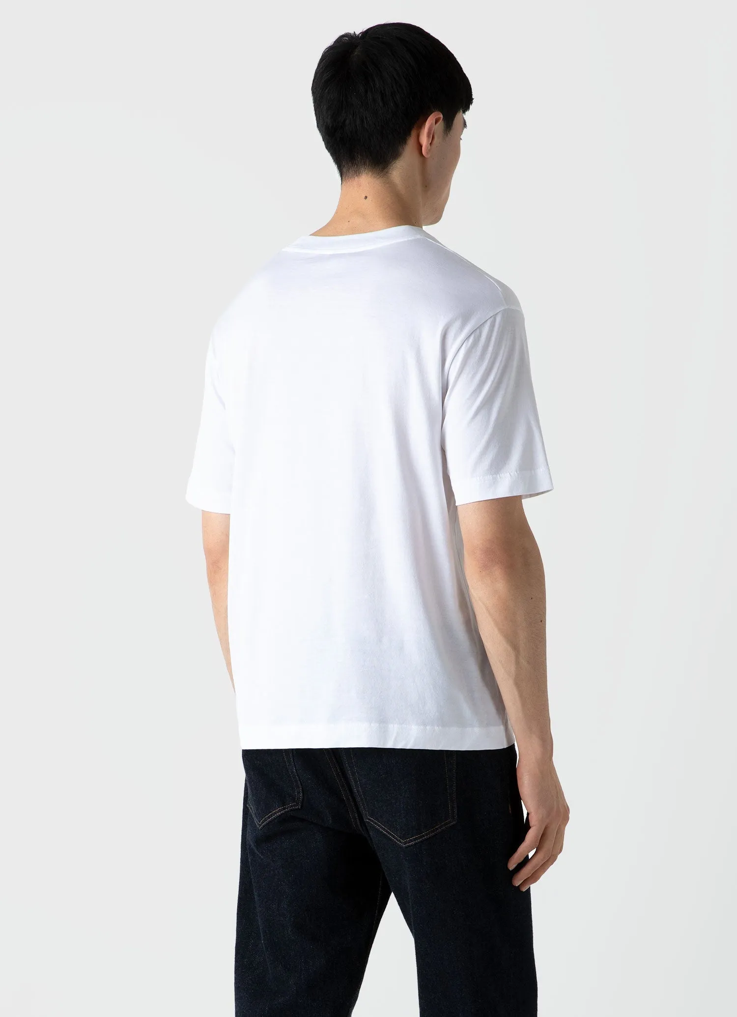 Men's Mock Neck T-shirt in White