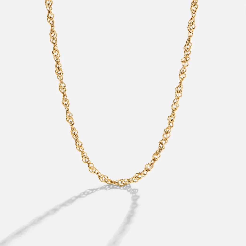 Mila Twist Gold Chain Necklace