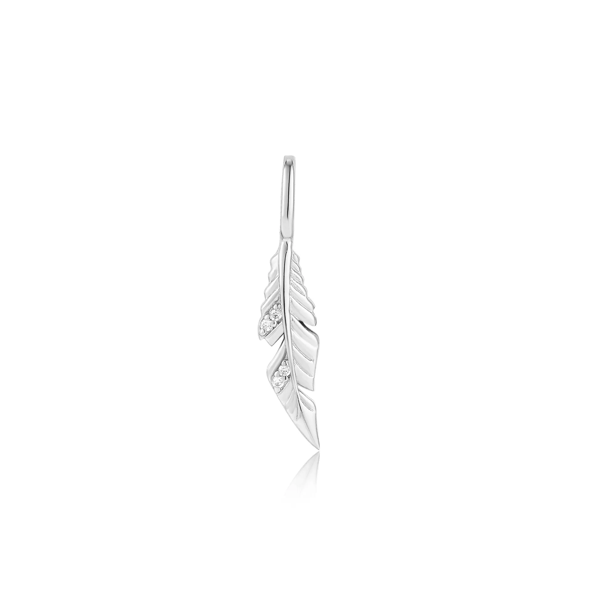 Silver Feather Charm