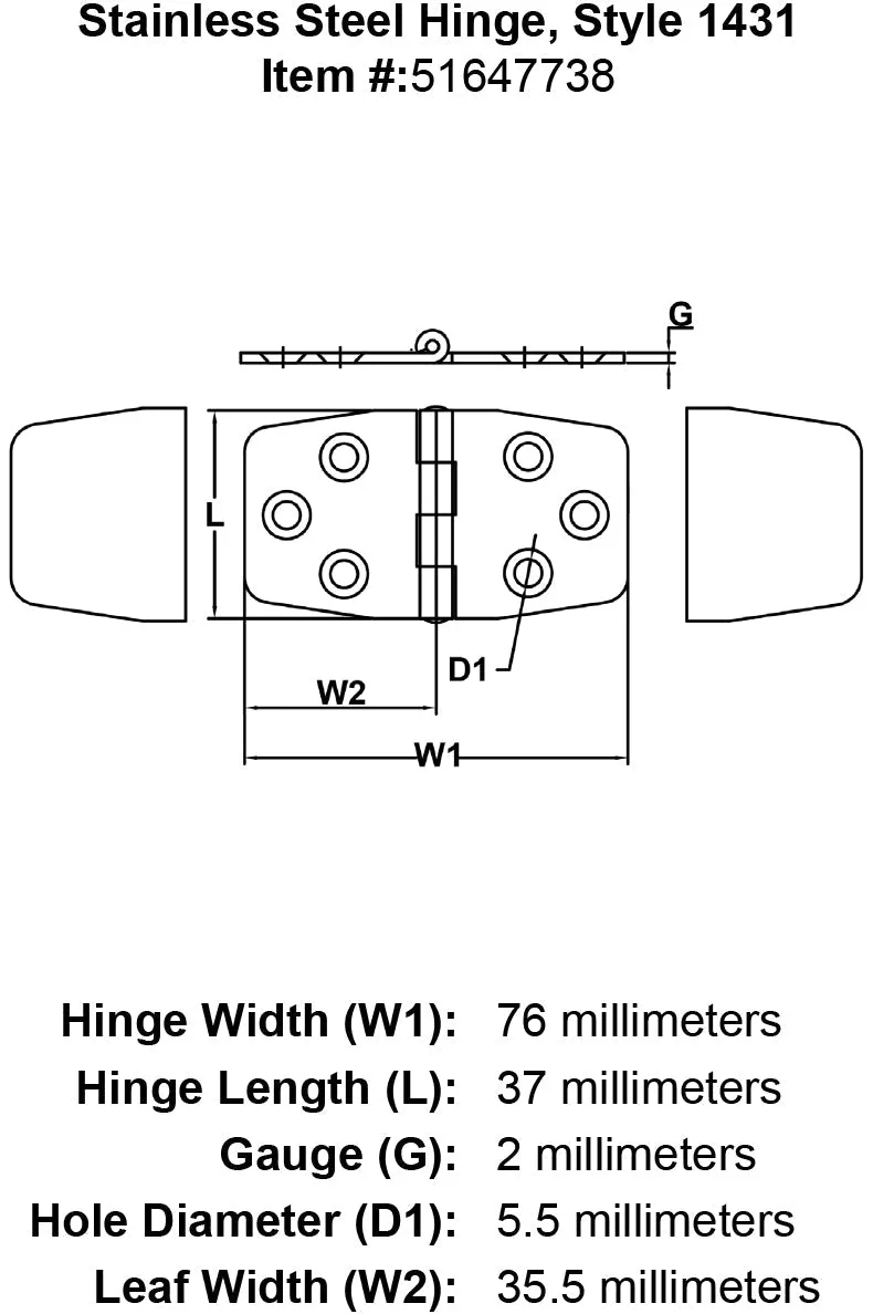 Style 1431 Hinge