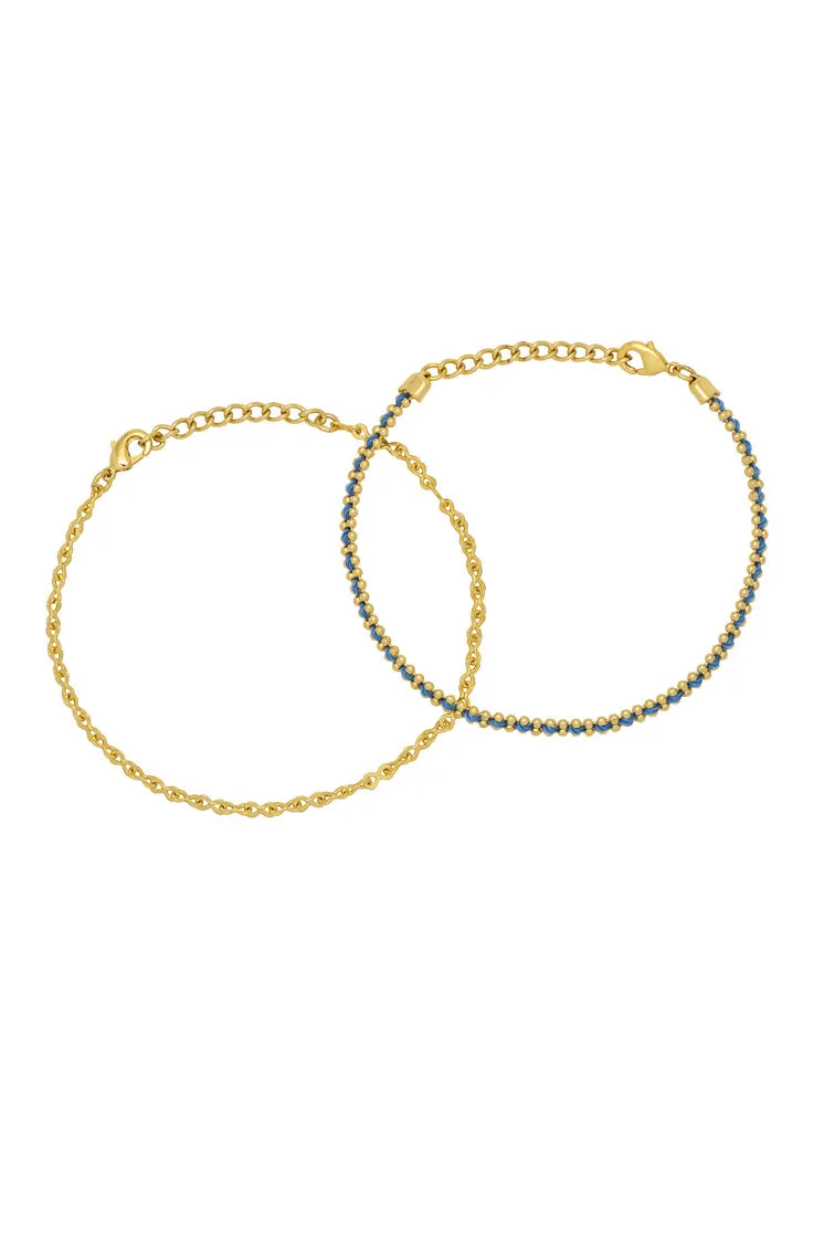 Woven Chain Bracelet Set